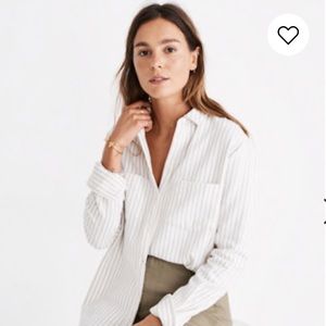 Madewell Flannel Sunday shirt in stripe WORN 1x
